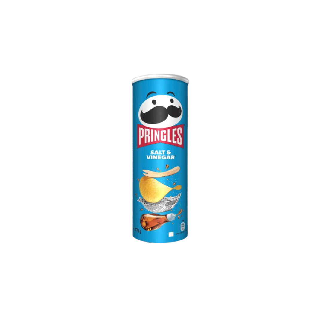 PRINGLES CHIPS 165G S/VINEGAR 19X165GM