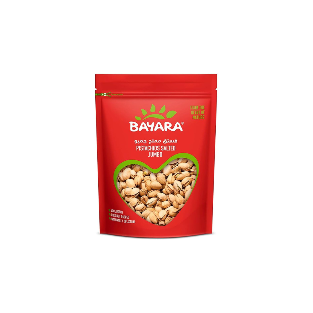 BAYARA NUTS PISTACHIOS SALTED :025692 12X200GM